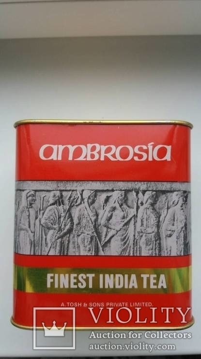 Вінтажна банка чаю Ambrosia, фото №2