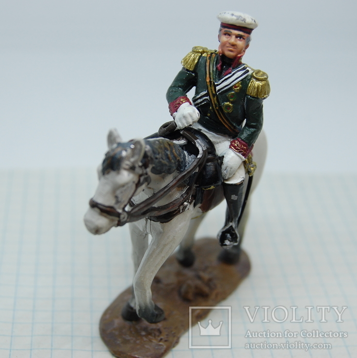 Фельдмаршал Генерал Кутузов на коне. Олово, фото №4