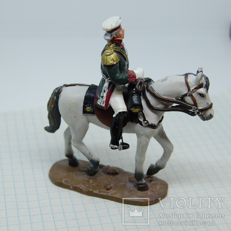 Фельдмаршал Генерал Кутузов на коне. Олово, фото №6