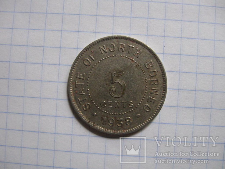 Британское Северное Борнео 5 центов 1938 год, фото №2