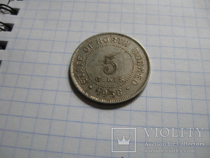 Британское Северное Борнео 5 центов 1938 год, фото №3