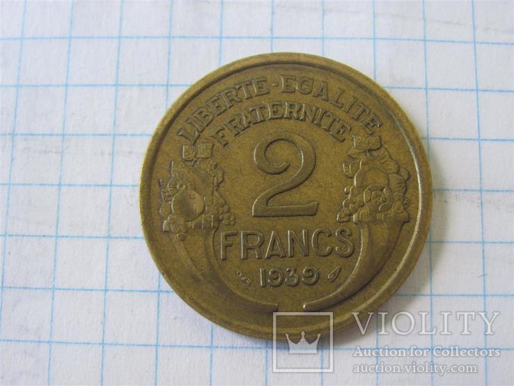 2 франка 1939г  Франция
