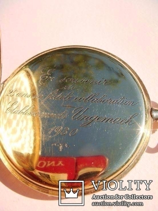 Карманные часы, корпус золото 18 карат, диам. 46 мм, механизм Швейцария, фото №6