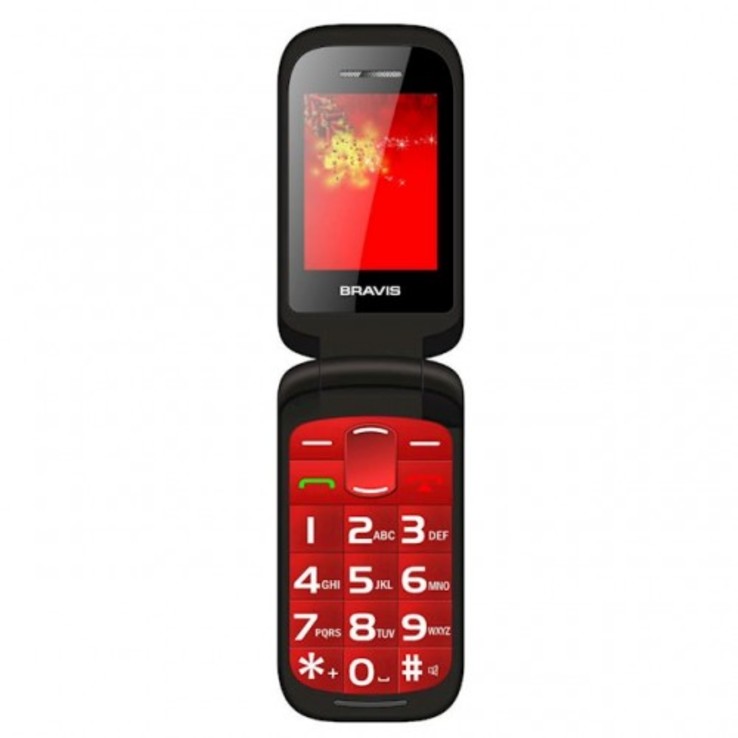 Бабушкофон Телефон BRAVIS CLAMP (red)