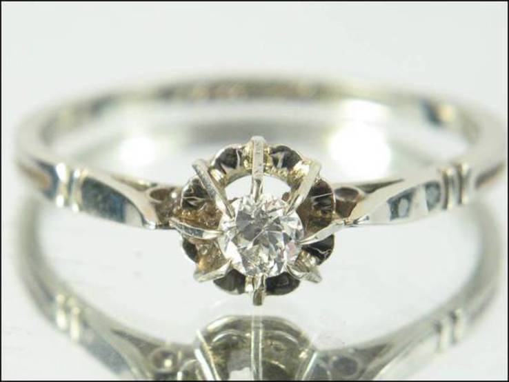 Винтажное кольцо с  бриллиантом, фото №2