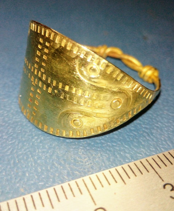 Пластинчатый перстень времён Киевской Руси 10-12 век Реплика), фото №4