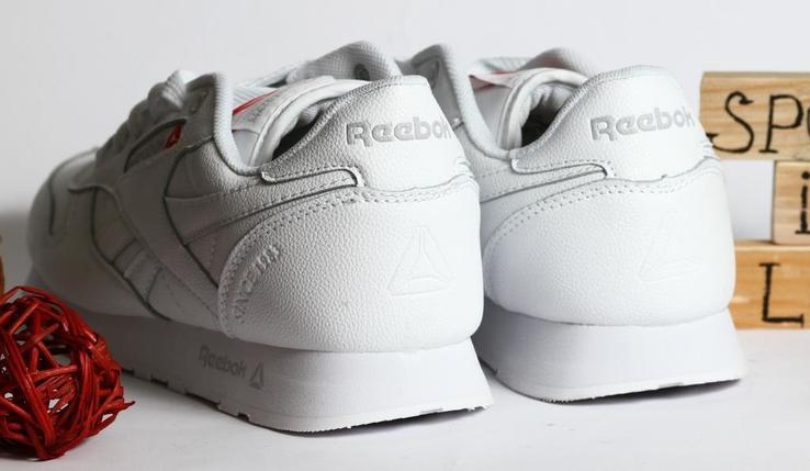 0242 Кроссовки Reebok Искусственная кожа Белые 44 размер 28,7 см стелька, фото №6