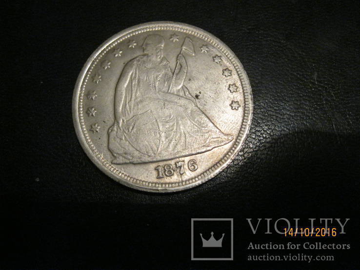 1 доллар 1876 г.-копия, фото №2