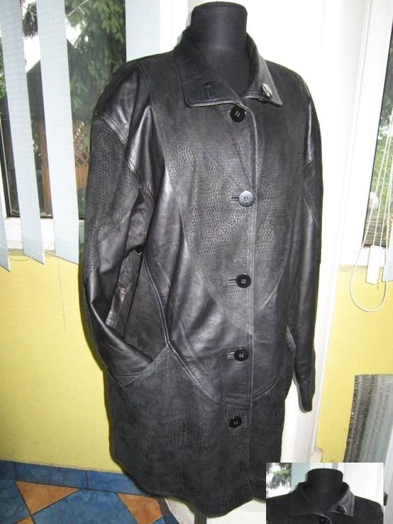 Большая оригинальная женская кожаная куртка Echtes Leder. Лот 202, numer zdjęcia 2
