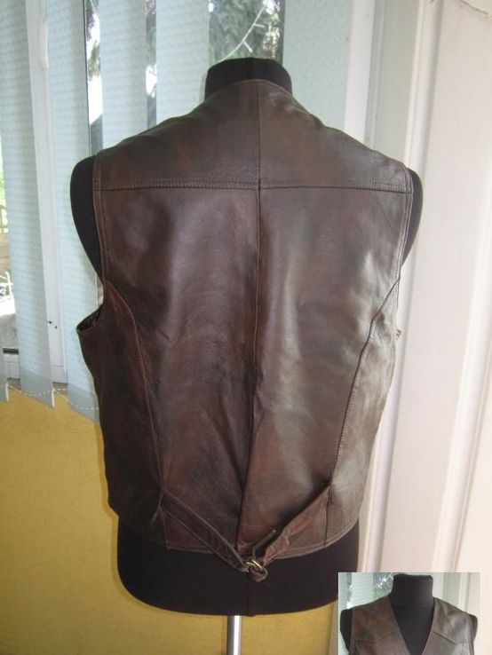  Оригинальная мужская кожаная жилетка JOHN F.GEE – Sportswear.  Лот 143, фото №4
