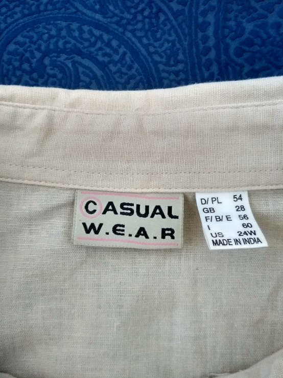 Рубашка Casual W.E.A.R рукав 3/4, х/б+лен, р-р 56-60, фото №6