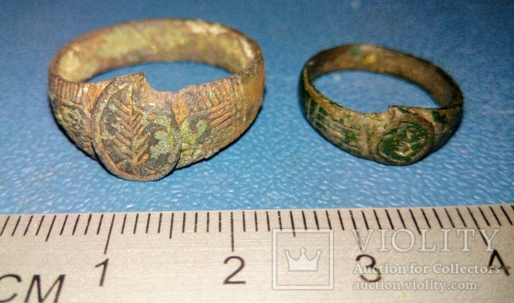 Два средневековых кольца-листики, фото №2