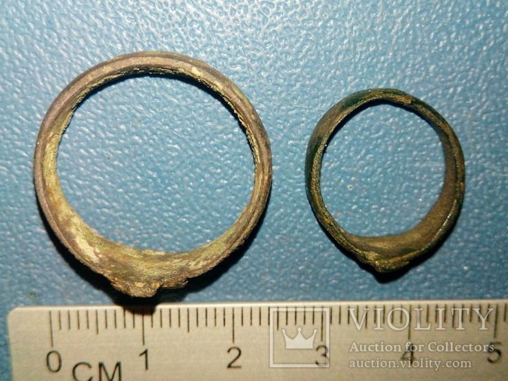 Два средневековых кольца-листики, фото №5