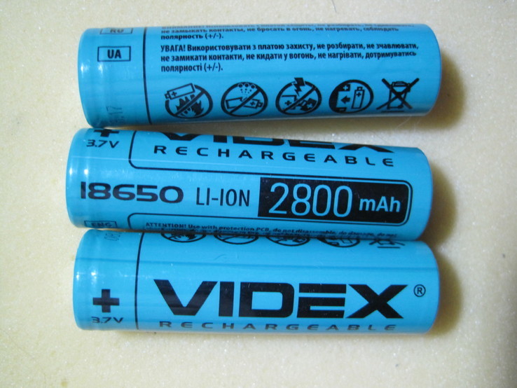 Аккумулятор Videx 18650 2800mah в лоте 1шт N2, numer zdjęcia 2