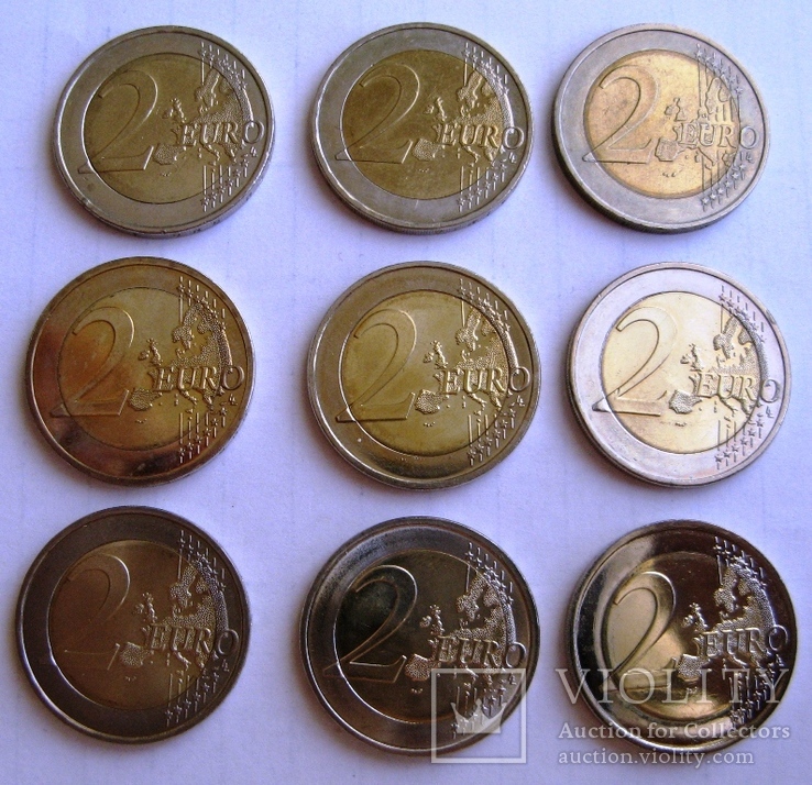 Германия, комплект 2 евро*9 шт. 2006-2016 "Города Германии", фото №3