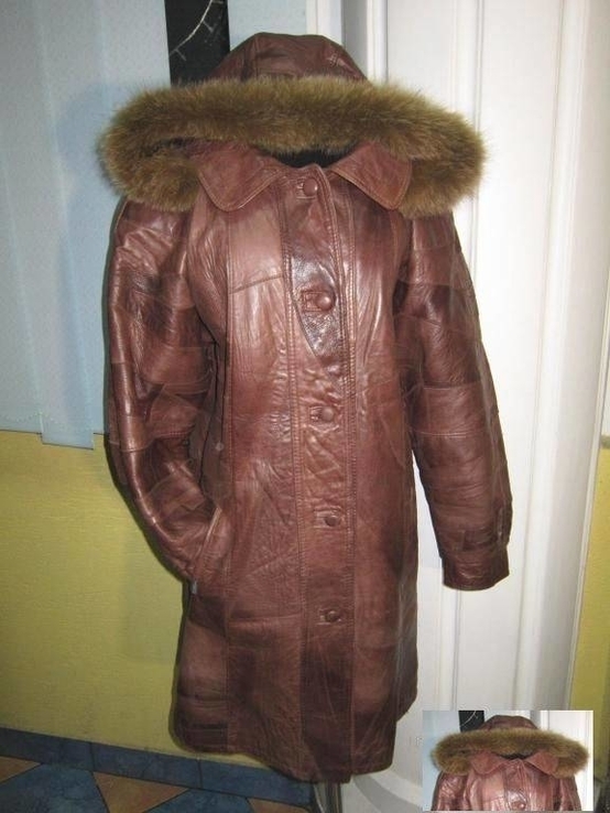 Стильная женская кожаная куртка с капюшоном. Германия. Лот 57, фото №2