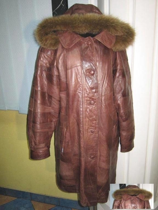 Стильная женская кожаная куртка с капюшоном. Германия. Лот 57, фото №3