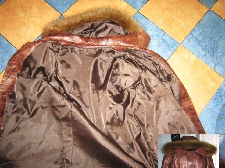 Стильная женская кожаная куртка с капюшоном. Германия. Лот 57, numer zdjęcia 6