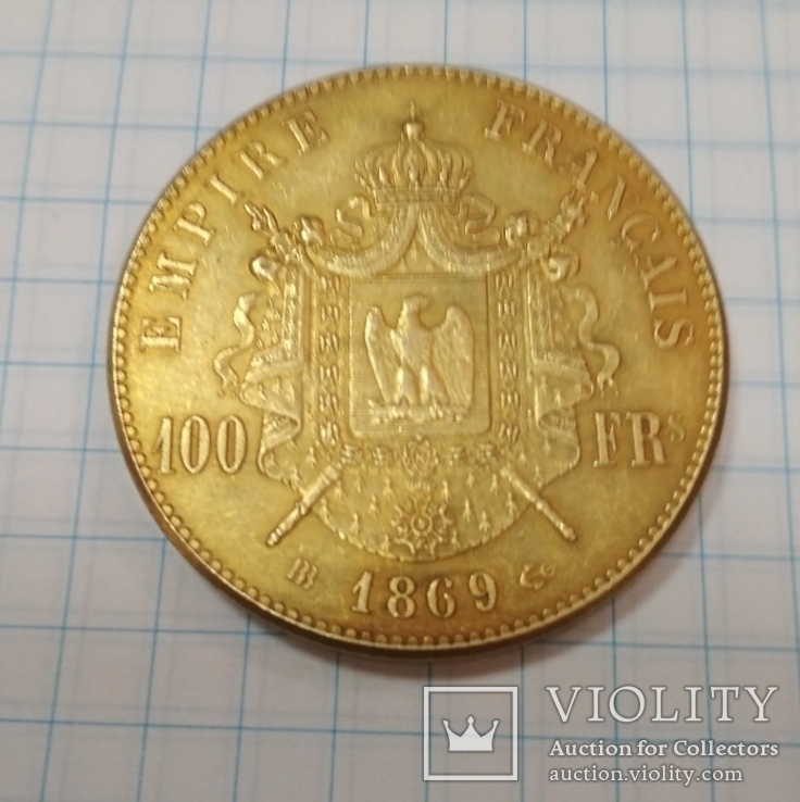Наполіон 3 сто франків 1869 р, фото №3
