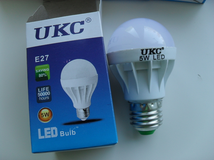 Светодиодная LED лампочка UKC E27 5W (3шт), фото №2