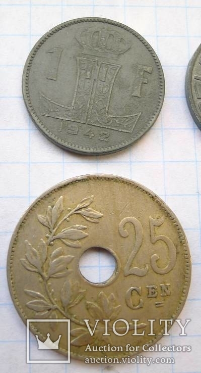 Бельгия - 7 монет - 1862 - 1942 гг, фото №8