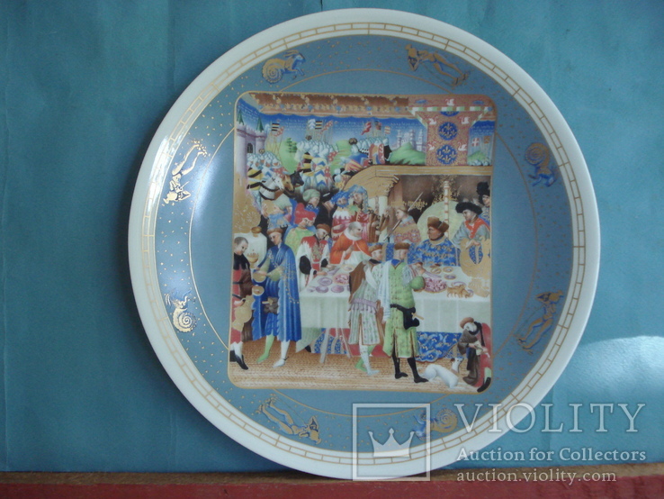 Коллекционная тарелка "Январь, Счастливые времена герцога Жана де Берри" Джин Датейл, фото №2