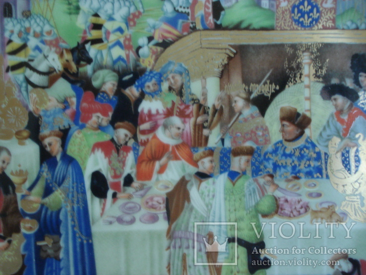 Коллекционная тарелка "Январь, Счастливые времена герцога Жана де Берри" Джин Датейл, фото №4