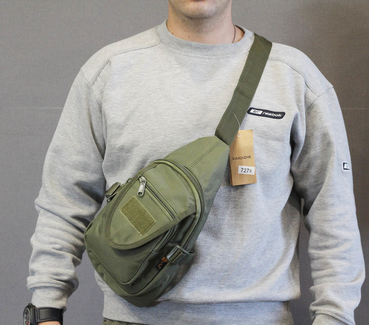 Тактическая, универсальная, городская сумка на 5-6 литров olive (727-O), фото №3