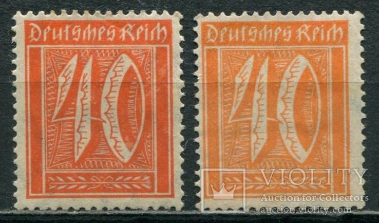 1921 Германия Стандарт 40pgf оттенки, фото №2
