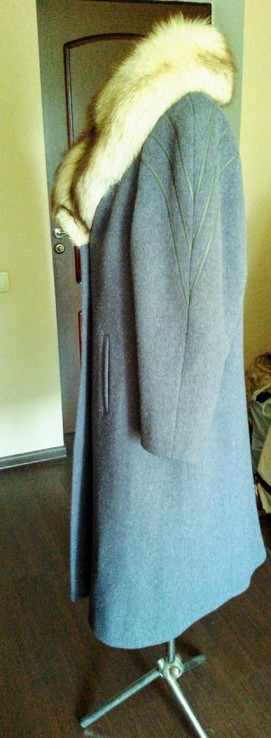 Пальто драп натуральный песец размер 50/54, фото №4