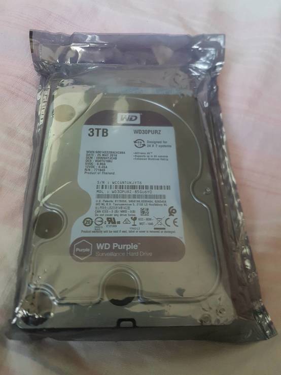 Жесткий диск Western Digital Purple 3TB 64MB 5400rpm WD30PURZ 3.5 SATA, photo number 2