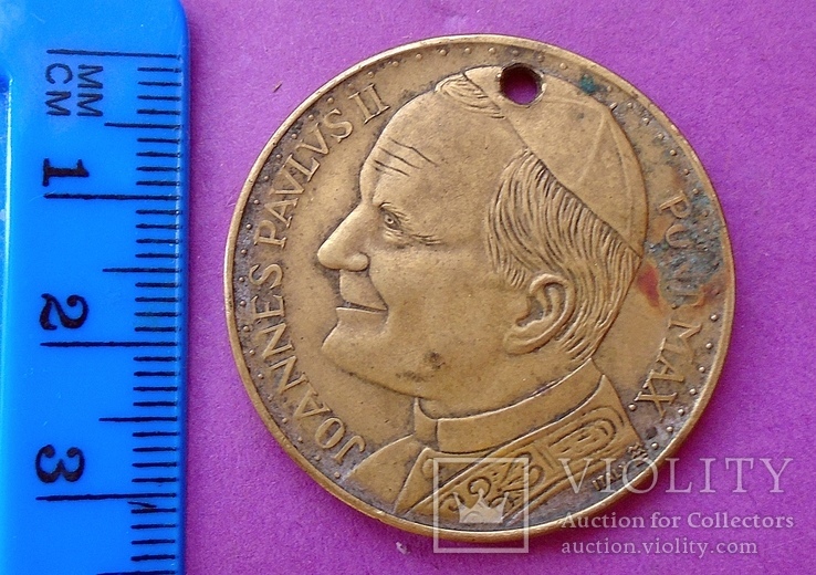 Медаль Папа Римский Ион Павел 2, фото №2