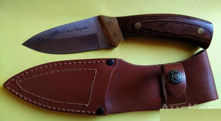 Нож оригинальный Испанский для охоты и туризма + ножны натуральная кожа, фото №2