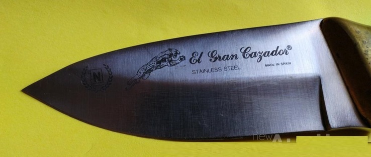 Нож оригинальный Испанский для охоты и туризма + ножны натуральная кожа, фото №6