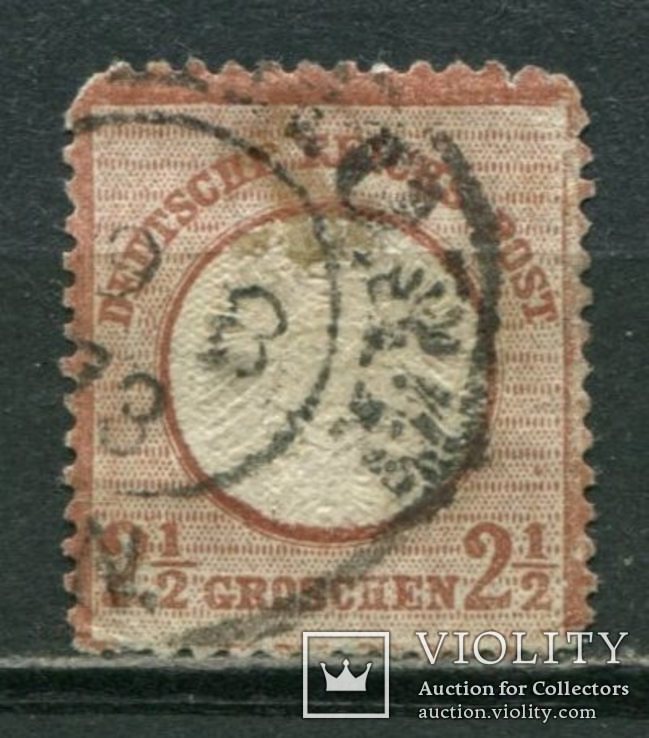 1872 Германия Орел с большим щитом 2, 1/2 Gr, фото №2
