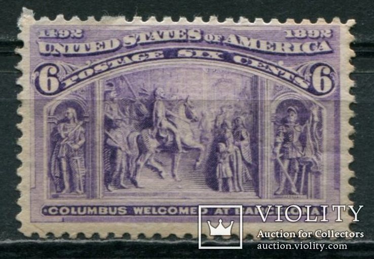 1893 США Выпуск Колумбийской экспозиции 6с, фото №2