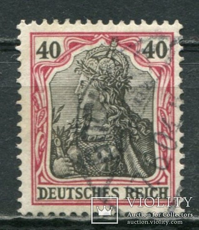 1902 Германия стандарт без в/з 40 pfg, фото №2