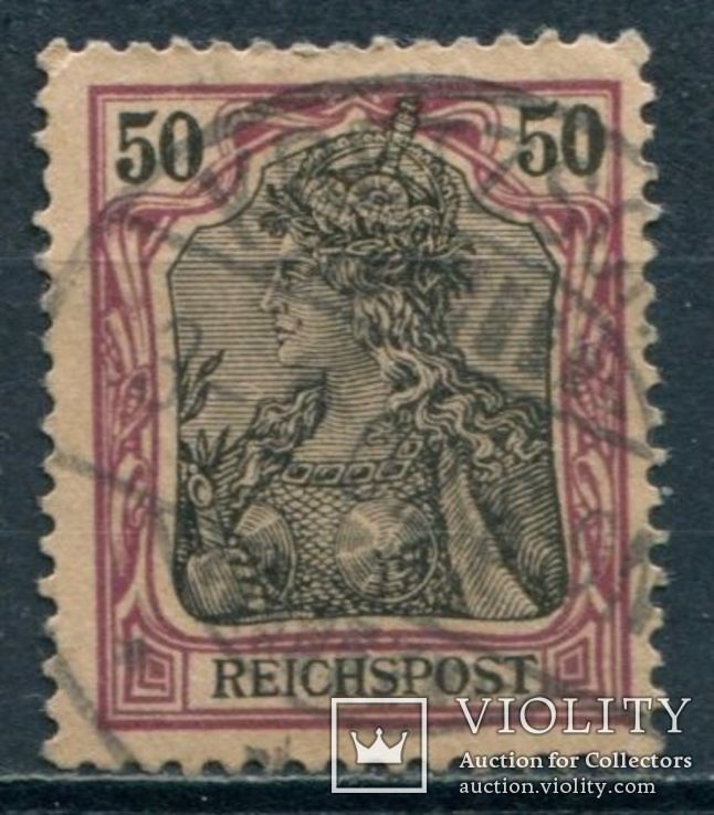1900 Германия стандарт "REICHSPOST" 50 pfg, фото №2