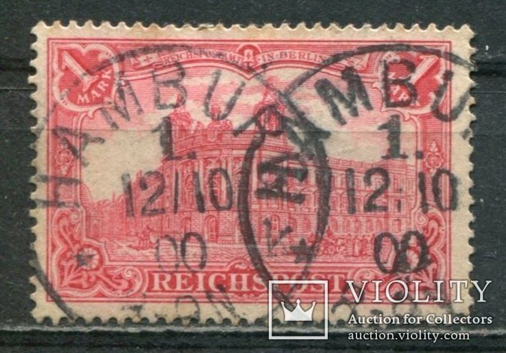 1900 Германия стандарт "REICHSPOST" 1 Мк, фото №2