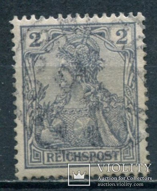 1900 Германия стандарт "REICHSPOST" 2 pfg, фото №2