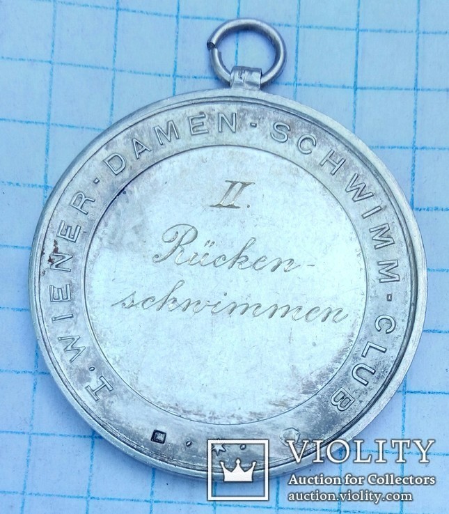Медаль Віденський жіночий клуб плавання 1905 рік., фото №2