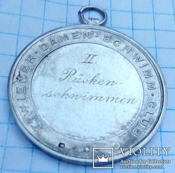 Медаль Віденський жіночий клуб плавання 1905 рік., фото №4
