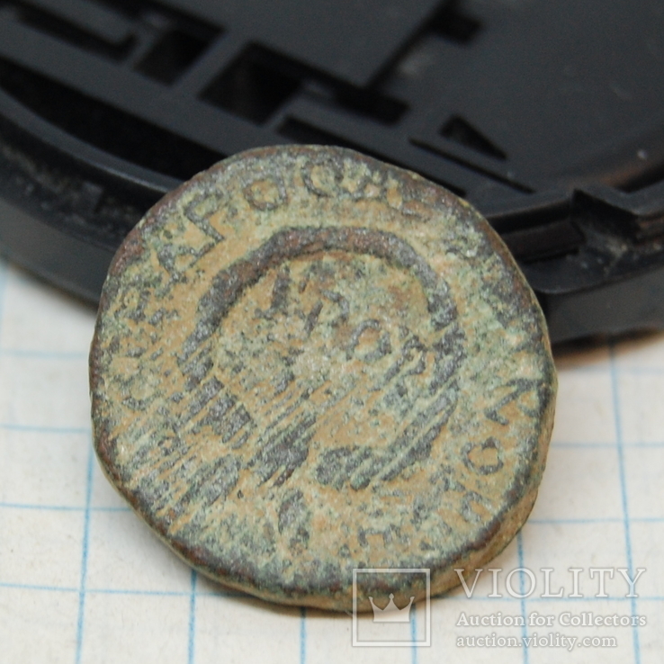 Монета Каракалла (?), г. Кесария Приморская. Провинциальная бронза, фото №7