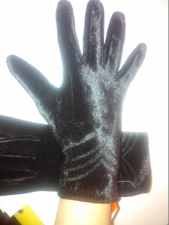 Welurowe rękawiczki