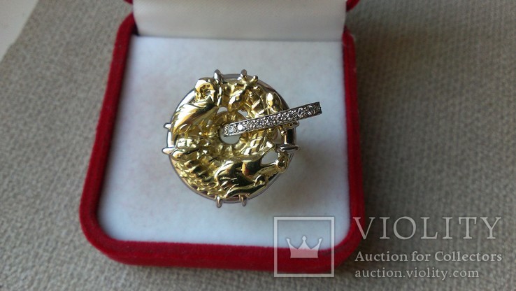 Кольцо и подвес копия Karrera y Karrera золото 585, бриллианты., фото №9