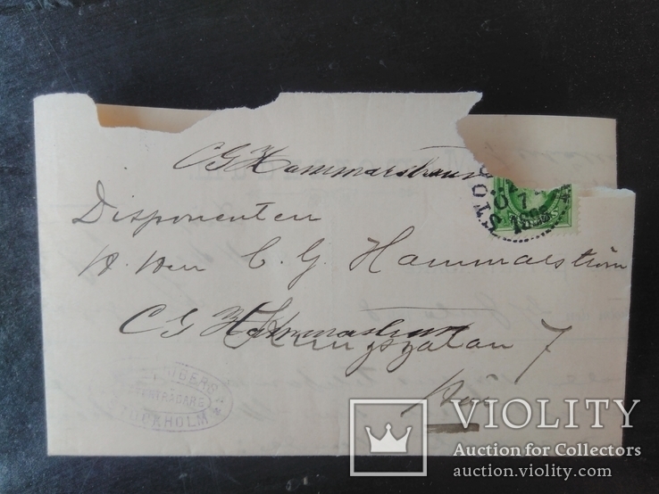 Рукописное письмо-конверт 1898г., фото №2