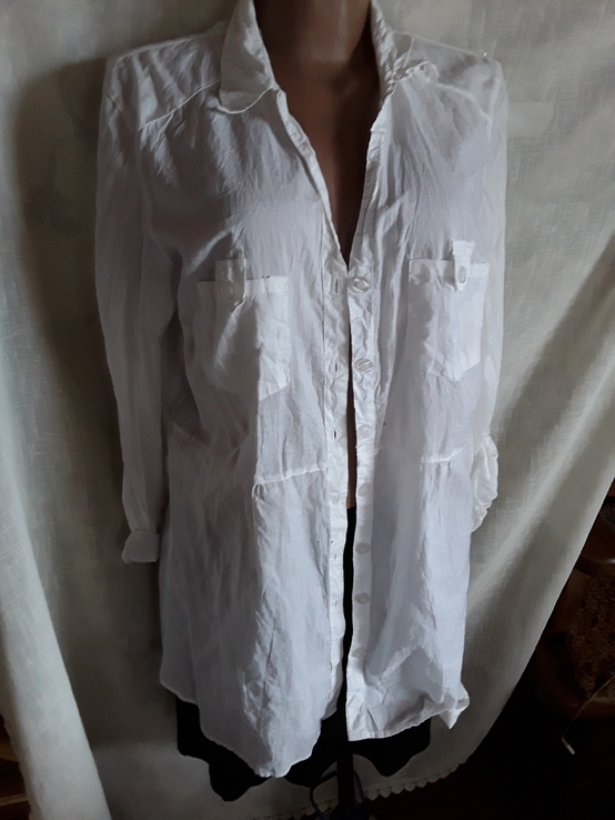 Рубашка белая  разм  ХЛ, фото №2