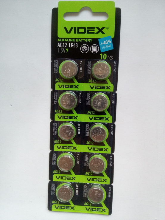 Батарейки VIDEX AG12 (10шт), фото №2