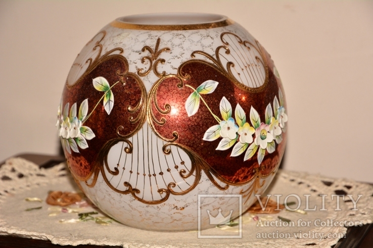 Антикварная  ваза Богемия , Чехословакия, фото №2