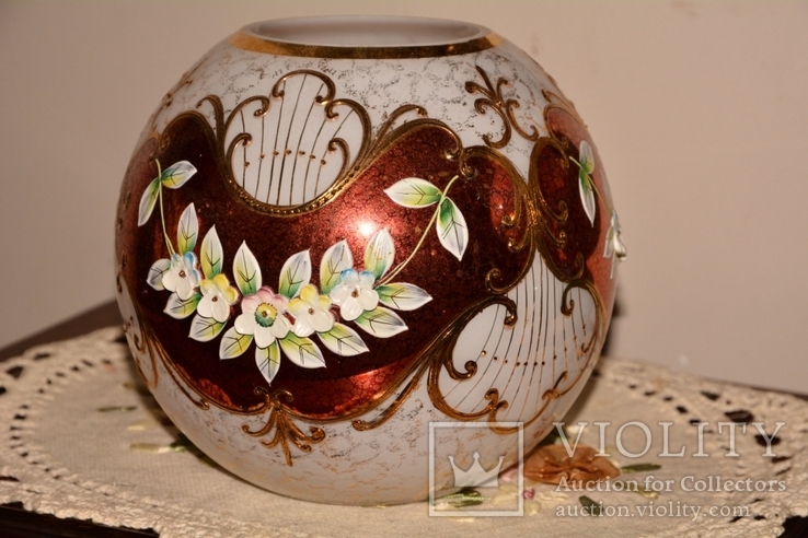 Антикварная  ваза Богемия , Чехословакия, фото №3